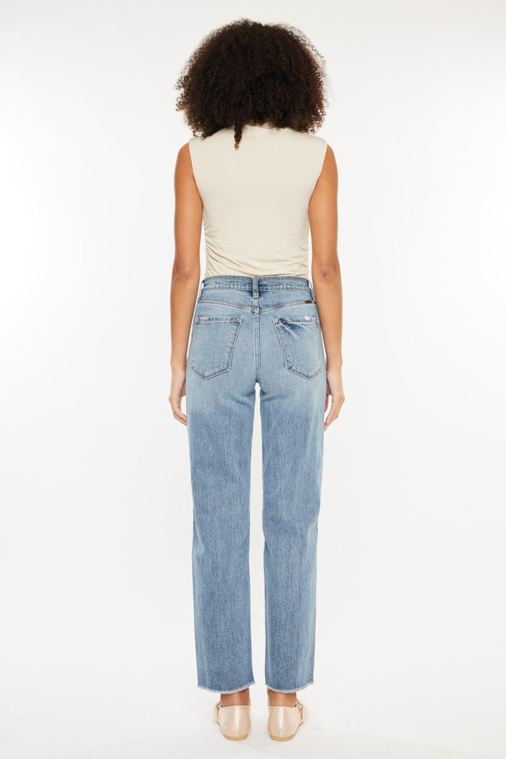 Kancan Ultra High Rise Distressed Straight Jeans Bottoms Bottoms Clothing Kancan Ship from USA Women Trendsi https://www.cyberehub.com