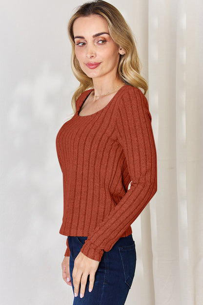 Basic Bae Full Size Ribbed Long Sleeve T-Shirt Apparel/Tops Basic Bae Ship from USA TikTok Tops Trendsi USPS Walmart Walmart Apparel Trendsi https://www.cyberehub.com