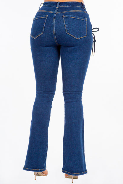 American Bazi High Rise Lace Up Jeans Bottoms American Bazi Bottoms Clothing Ship from USA Women Trendsi https://www.cyberehub.com