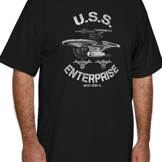 Creative USS Printed T-shirt, Men's Versatile Short Sleeved Round Neck T-shirt, Street Style Apparel/Shirt/Graphic Shirt SNULLO https://www.cyberehub.com