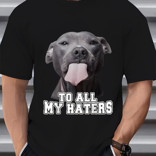 Men's Dog Print T-shirt, Casual Short Sleeved Round Neck T-shirt, Men's Outdoor T-shirt Apparel/Shirt/Graphic Shirt SNULLO https://www.cyberehub.com
