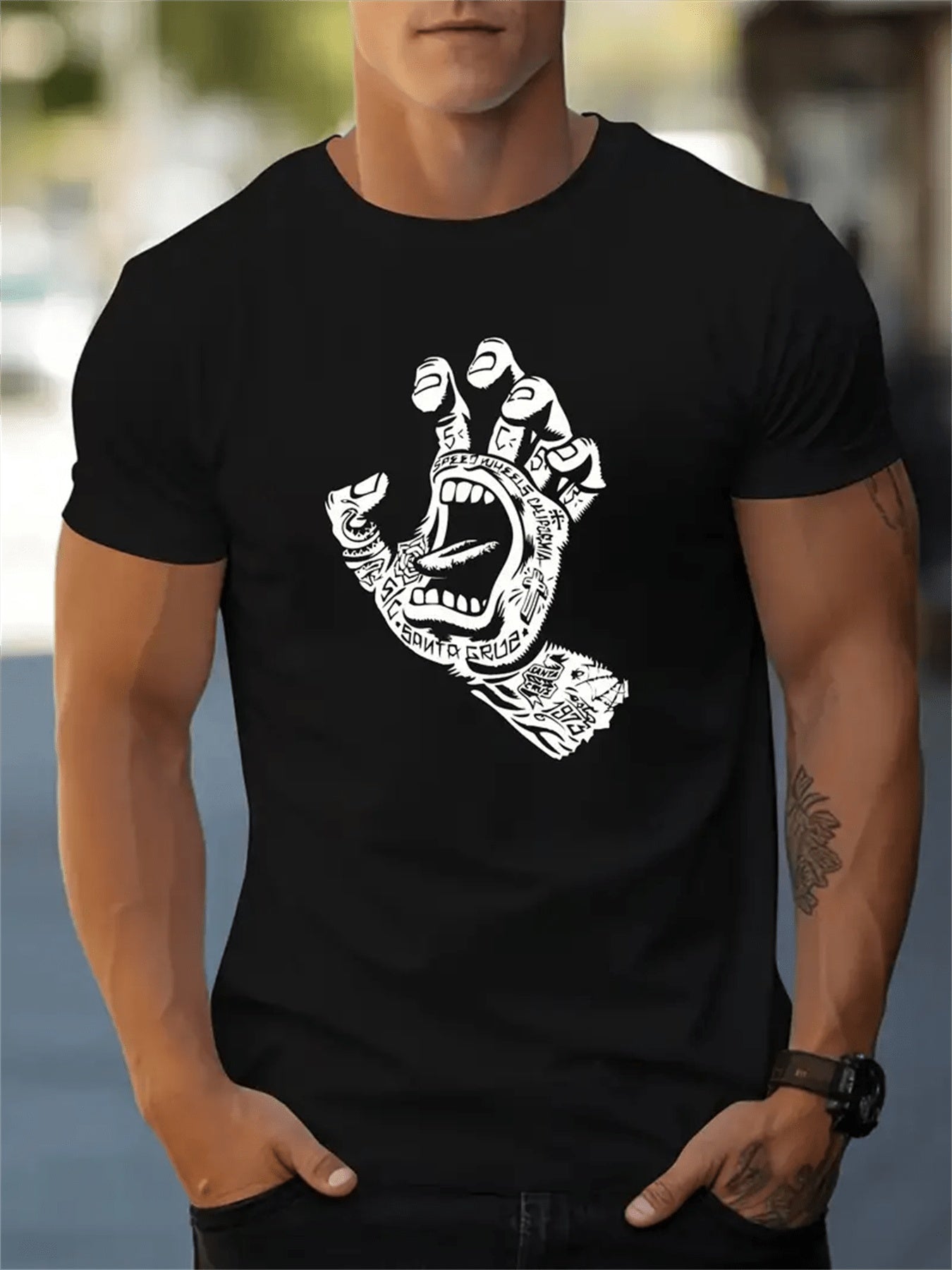 Men's Creative Tops, Casual Short Sleeved Round Neck T-shirts, Summer Outdoor Men's Clothing Apparel/Shirt/Graphic Shirt SNULLO https://www.cyberehub.com