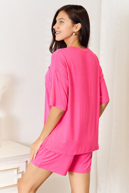 Basic Bae Full Size Soft Rayon Half Sleeve Top and Shorts Set Apparel/Tops Basic Bae Ship from USA TikTok Tops Trendsi USPS Walmart Walmart Apparel Trendsi https://www.cyberehub.com