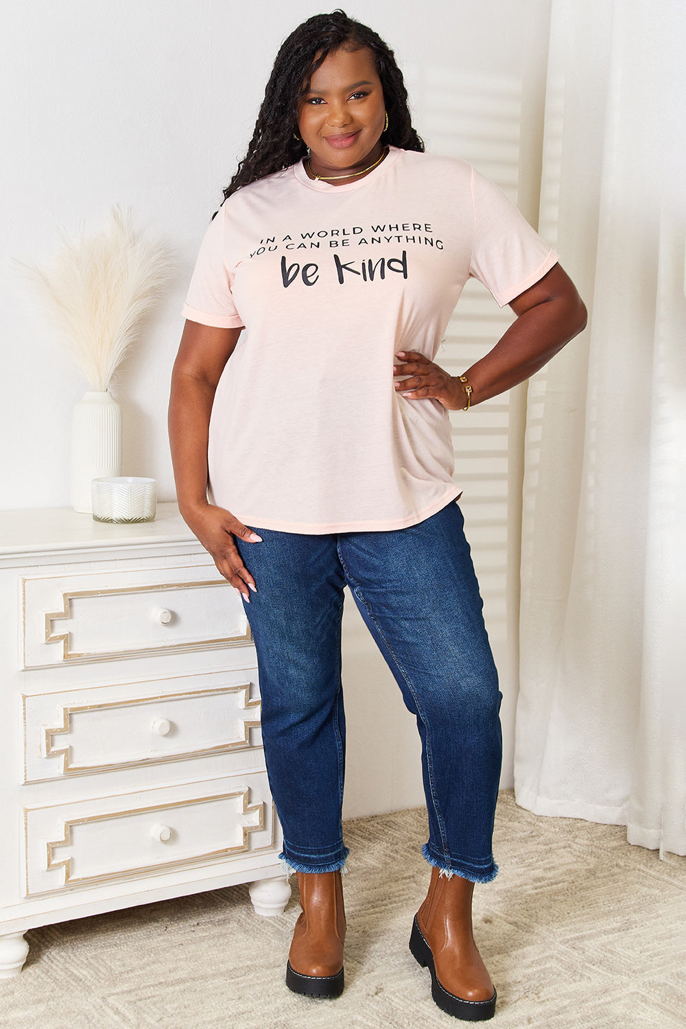 Simply Love Slogan Graphic Cuffed T-Shirt Apparel/Tops Ship from USA Simply Love TikTok Tops Trendsi USPS Walmart Walmart Apparel Trendsi https://www.cyberehub.com