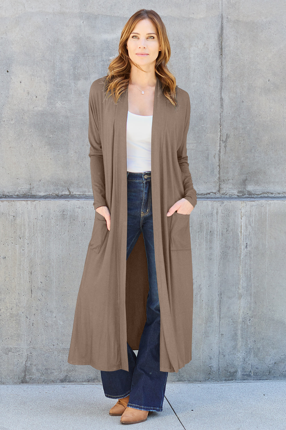 Basic Bae Full Size Open Front Long Sleeve Cover Up Mocha Apparel/Tops Basic Bae Memorial Day Sale Ship from USA TikTok Tops Trendsi USPS Walmart Walmart Apparel Trendsi https://www.cyberehub.com