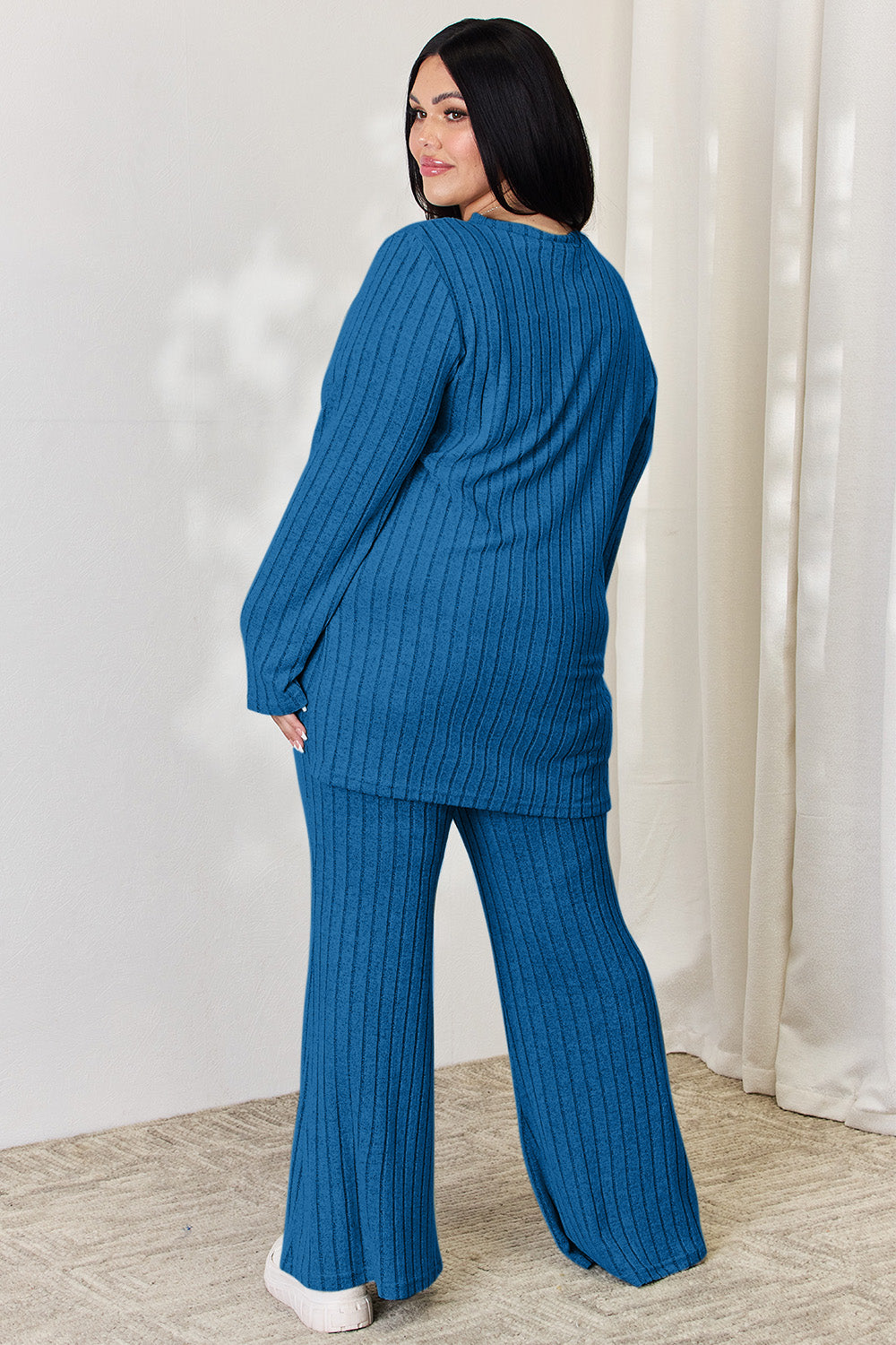 Basic Bae Full Size Ribbed High-Low Top and Wide Leg Pants Set Apparel/Tops Basic Bae Ship from USA TikTok Tops Trendsi USPS Walmart Walmart Apparel Trendsi https://www.cyberehub.com
