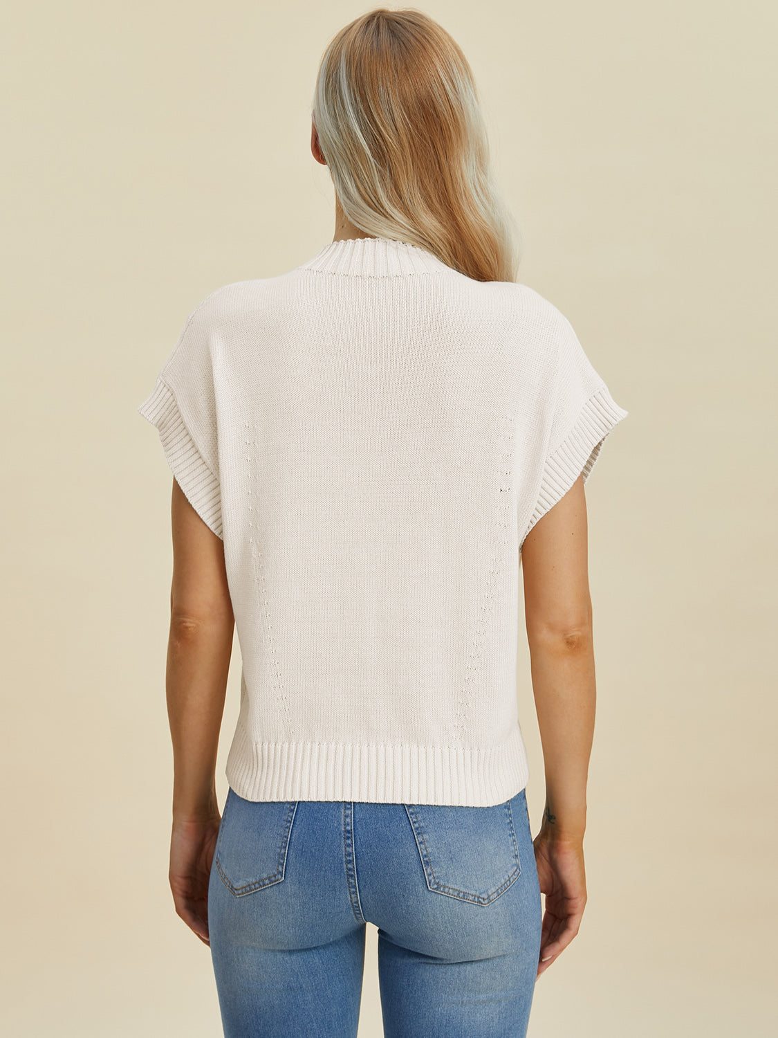 Double Take Full Size Mock Neck Short Sleeve Sweater Shirt Apparel Clothing Tops Double Take Ship from USA Shirts USA Women Trendsi https://www.cyberehub.com
