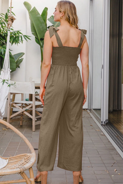 ODDI Full Size Bodice Smocked Sleeveless Jumpsuit Apparel/Tops ODDI Ship from USA TikTok Tops Trendsi USPS Walmart Walmart Apparel Trendsi https://www.cyberehub.com