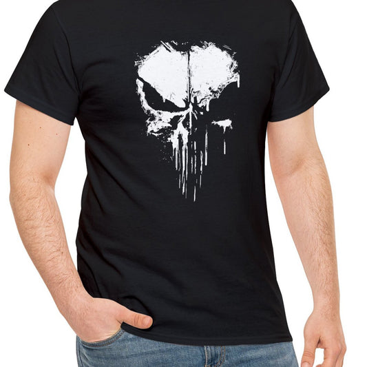 Men's Fashionable Skull Print Sports T-shirt, Summer Casual Elastic Round Neck T-shirt Apparel/Shirt/Graphic Shirt SNULLO https://www.cyberehub.com