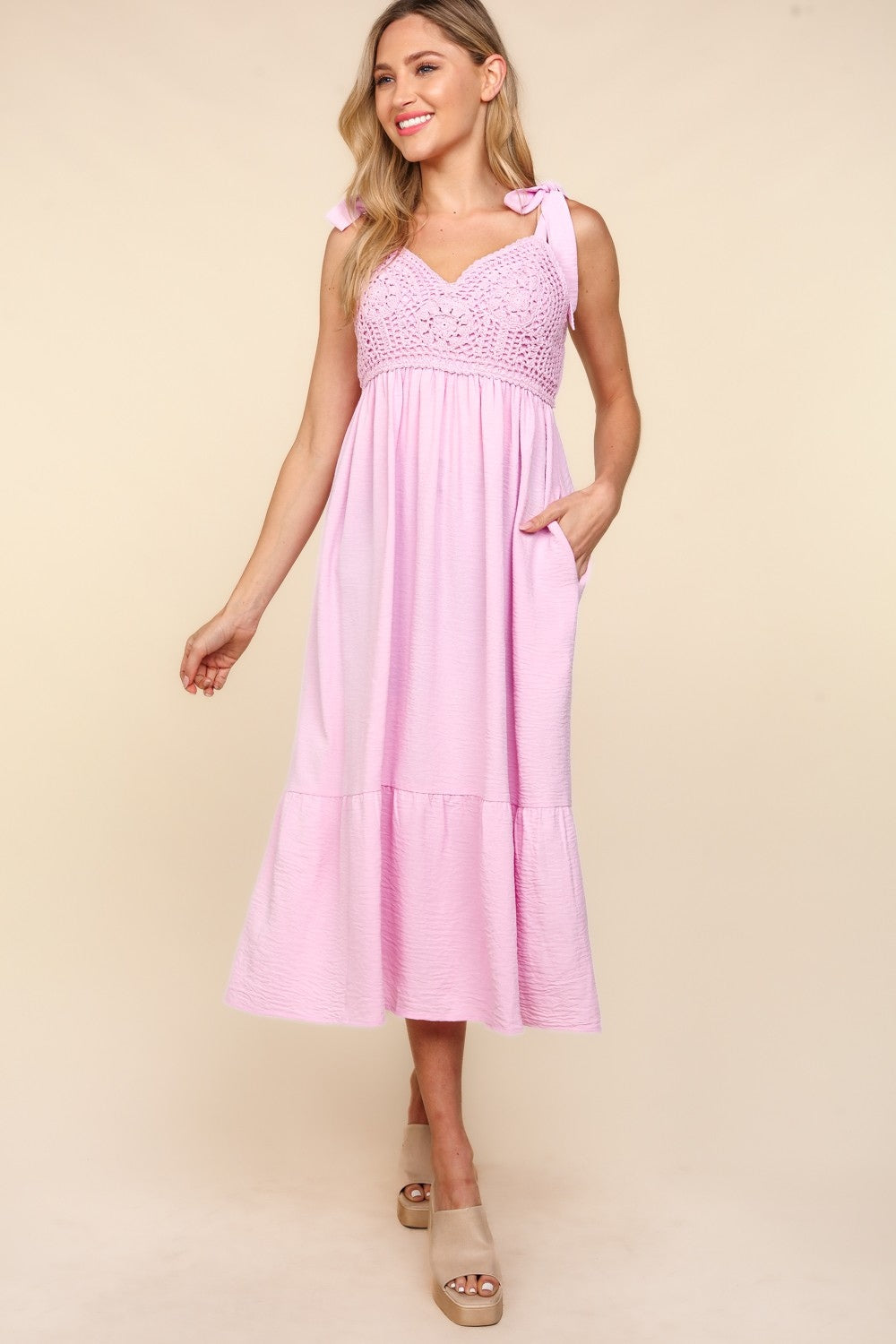 Haptics Crochet Lace Ruffle Hem Cami Midi Dress Apparel/Dress Dress Haptics Ship from USA TikTok Trendsi USPS Walmart Walmart Apparel Trendsi https://www.cyberehub.com
