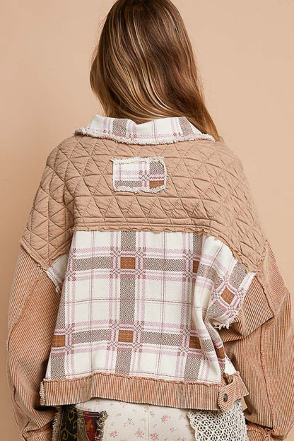 POL Corduroy Jacquard Patchwork Button Up Jacket Apparel Apparel POL Ship from USA TikTok Trendsi Trendsi https://www.cyberehub.com