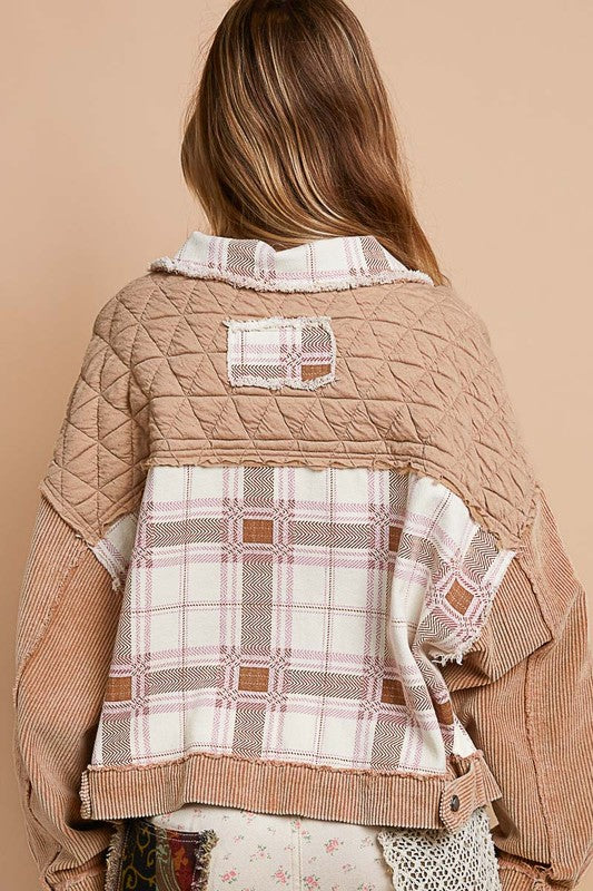 POL Corduroy Jacquard Patchwork Button Up Jacket Apparel Apparel POL Ship from USA TikTok Trendsi Trendsi https://www.cyberehub.com