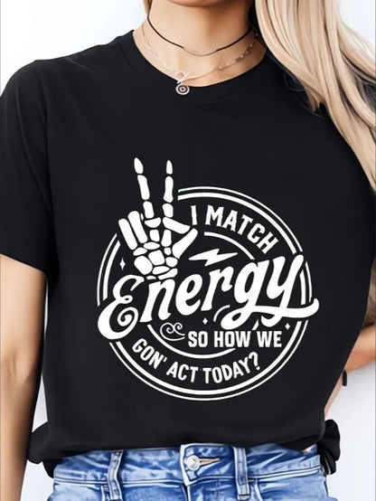 Women's Printed Short-sleeved T-shirt Black Apparel/Shirt/Graphic Shirt SNULLO https://www.cyberehub.com