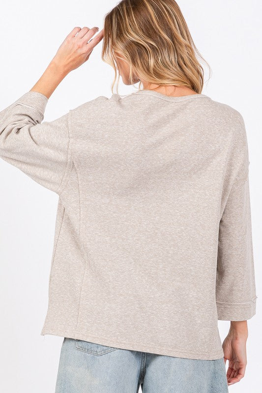 SAGE + FIG Floral Peace Patch Round Neck Top Apparel Apparel SAGE+FIG Ship from USA TikTok Trendsi Trendsi https://www.cyberehub.com