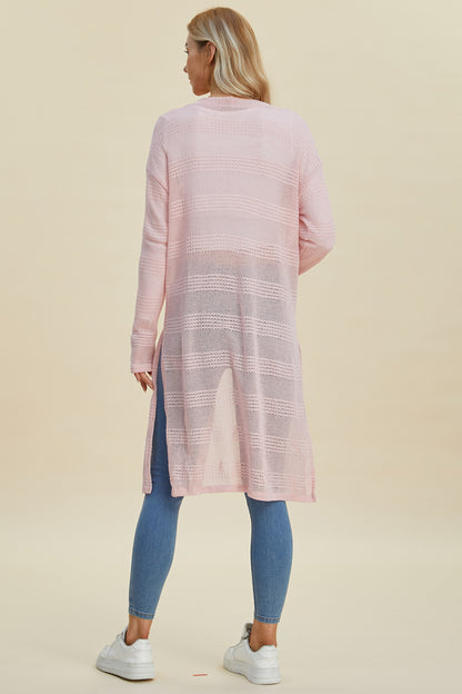 Double Take Full Size Open Front Longline Cardigan Shirt Apparel Clothing Tops Double Take Ship from USA Shirts USA Women Trendsi https://www.cyberehub.com