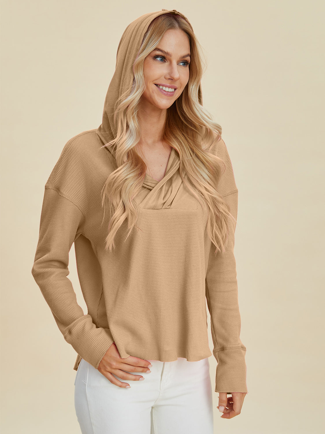 Double Take Full Size High-Low Dropped Shoulder Long Sleeve Hoodie Tops/Jackets/Sweaters Clothing Tops Doorbusters Double Take Ship from USA TikTok Trendsi USPS Walmart Trendsi https://www.cyberehub.com