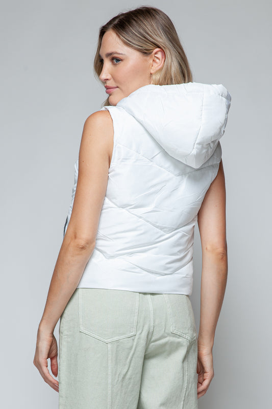 Snobbish Zip Up Quilted Hooded Vest Shirt Apparel Clothing Tops Ship from USA Shirts Snobbish USA Women Trendsi https://www.cyberehub.com