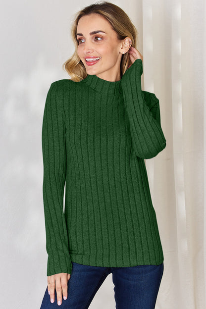 Basic Bae Full Size Ribbed Mock Neck Long Sleeve T-Shirt Green Apparel/Tops Basic Bae Ship from USA TikTok Tops Trendsi USPS Walmart Walmart Apparel Trendsi https://www.cyberehub.com