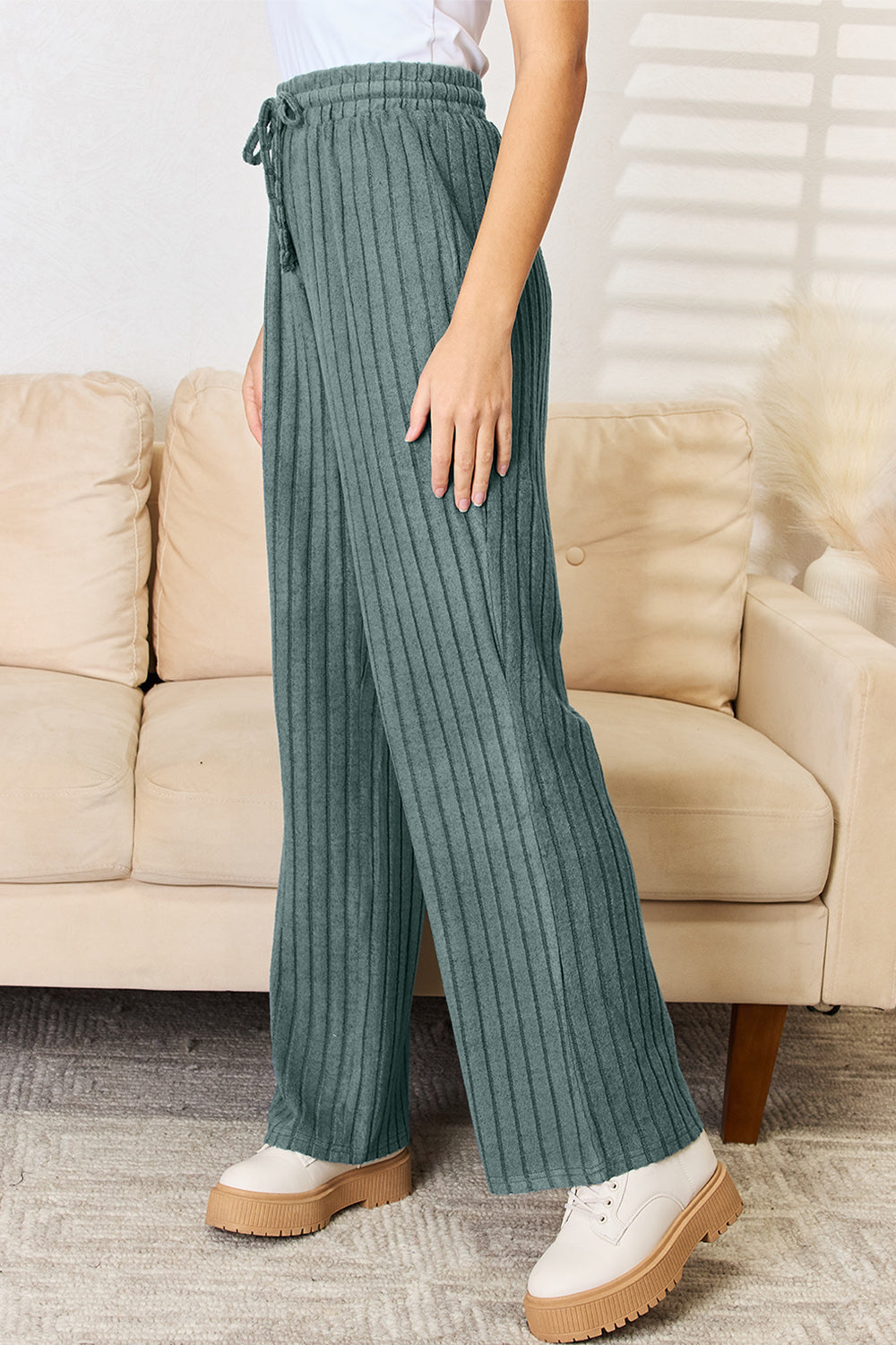 Basic Bae Full Size Ribbed Drawstring Hooded Top and Straight Pants Set Apparel/Tops Basic Bae Ship from USA TikTok Tops Trendsi USPS Walmart Walmart Apparel Trendsi https://www.cyberehub.com