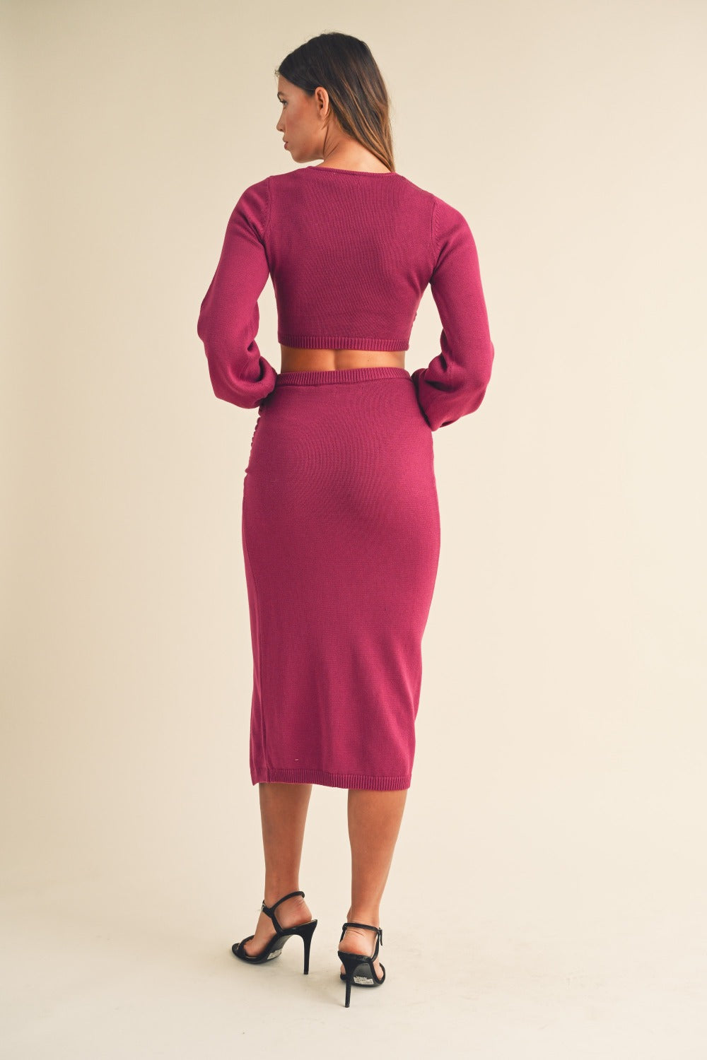MABLE Front Twisted Knit Top and Midi Skirt Set Shirt Apparel Clothing Tops MABLE Ship from USA Shirts USA Women Trendsi https://www.cyberehub.com