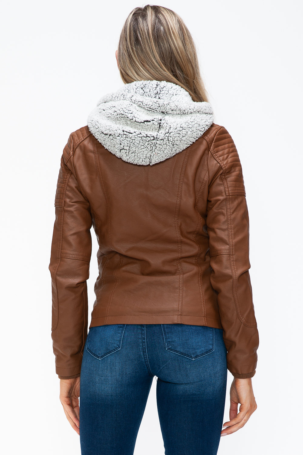 YMI Removable Faux Layered Multi-Pocket Jacket with Fuzzy Hood Apparel Featured Ship from USA Tiktok Trendsi USA USPS Walmart YMI outerwear Trendsi https://www.cyberehub.com