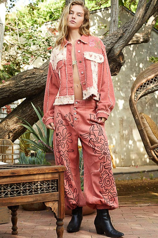POL Crochet Patch Embroidered Button Up Jacket Apparel Apparel POL Ship from USA TikTok Trendsi Trendsi https://www.cyberehub.com