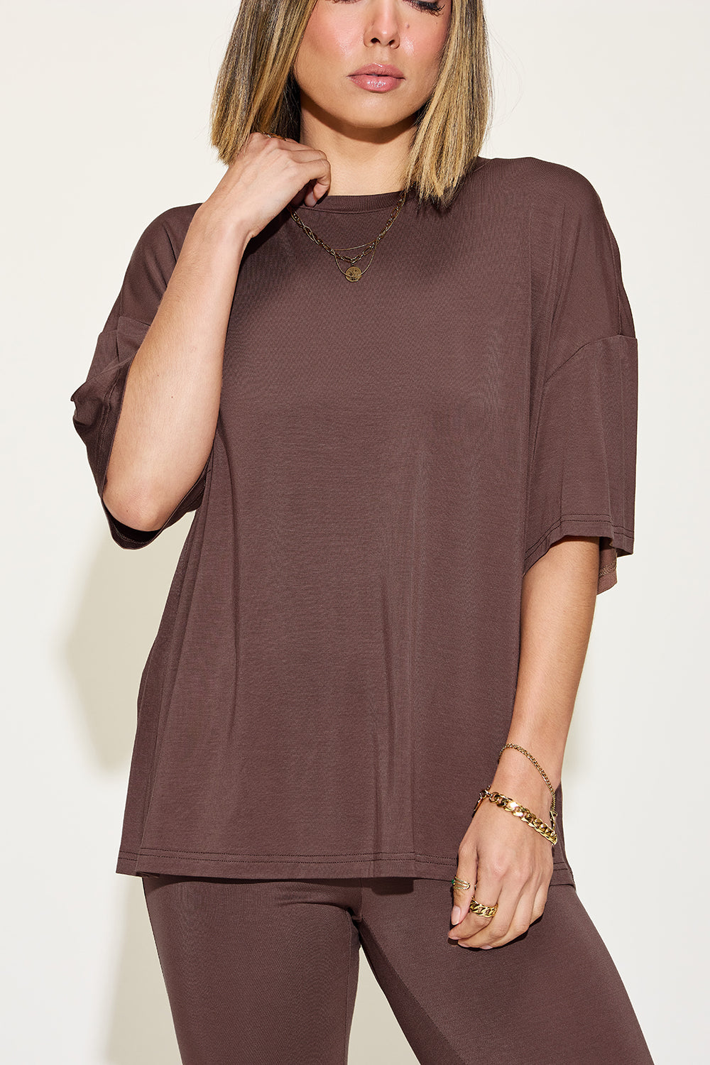Basic Bae Full Size Bamboo Drop Shoulder T-Shirt and Flare Pants Set Apparel/Tops Basic Bae Ship from USA TikTok Tops Trendsi USPS Walmart Walmart Apparel Trendsi https://www.cyberehub.com