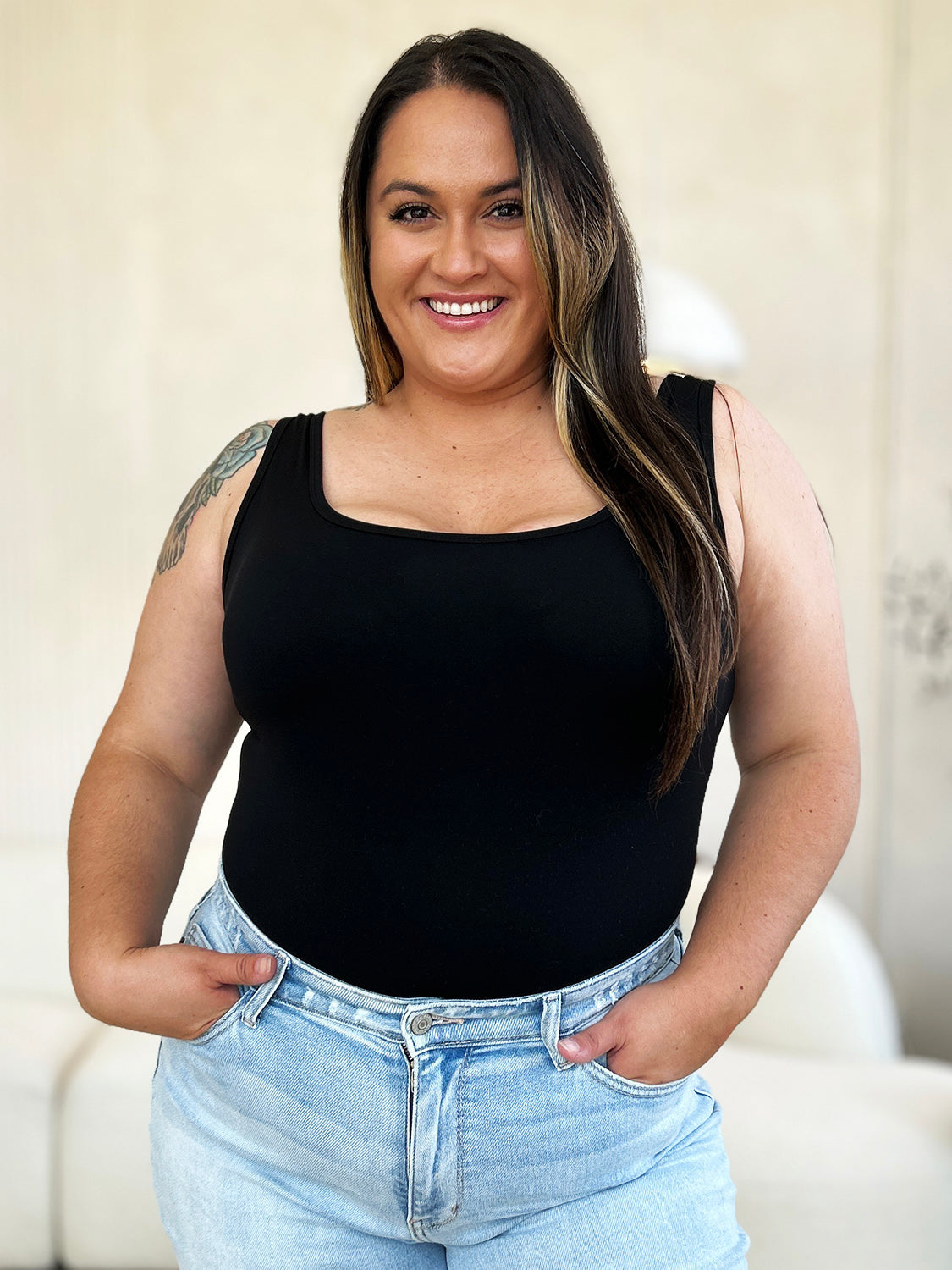 Basic Bae Full Size Square Neck Sleeveless Bodysuit Black Apparel/Tops Basic Bae Outlets 2.20-3.30 Ship from USA TikTok Tops Trendsi USPS Walmart Walmart Apparel Trendsi https://www.cyberehub.com