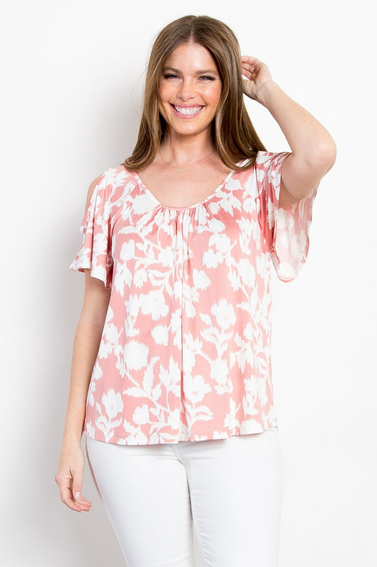 Be Stage Full Size Foral Cold Shoulder Top Pink Apparel/Tops BE Stage Ship from USA TikTok Tops Trendsi USPS Walmart Walmart Apparel Trendsi https://www.cyberehub.com