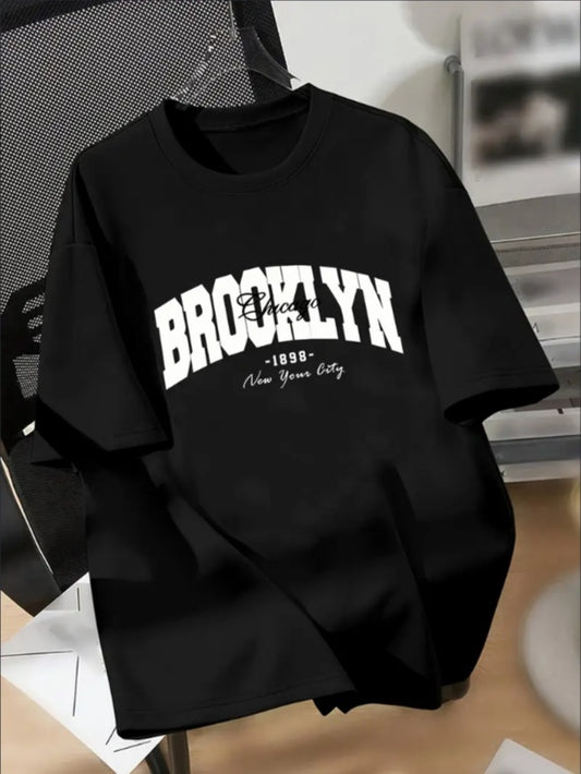 BROOKLYN Print Engaging Visuals, Casual Short Sleeve T-Shirts For Boys - Cool, Lightweight And Comfy Summer Clothes Apparel/Shirt/Graphic Shirt SNULLO https://www.cyberehub.com