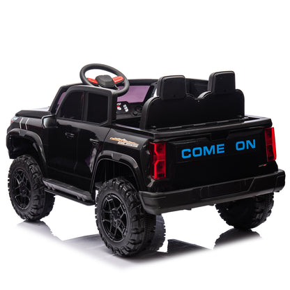 24V10A Two-seater Kids Ride On Electric Pickup, kids ride on toy W/parents remote control,4WD 800W motors,Two Safety belts,High Gate Safety Design,USB,Bluetooth, Speed 2.49-3.73MPH for kids aged 3+. Giga Kids Toys Giga https://www.cyberehub.com