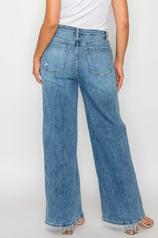 bytos Full Size High Rise Wide Leg Jeans with Pockets Apparel Apparel bytos Ship from USA TikTok Trendsi Trendsi https://www.cyberehub.com