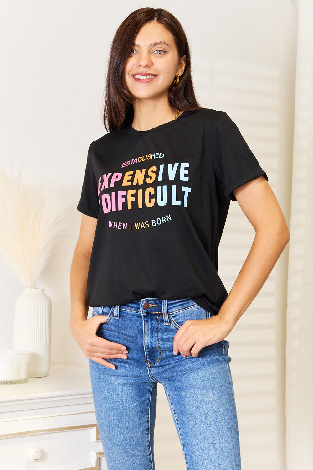 Simply Love Slogan Graphic Cuffed Sleeve T-Shirt Apparel/Tops Mother's Day Sale Ship from USA Simply Love TikTok Tops Trendsi USPS Walmart Walmart Apparel Trendsi https://www.cyberehub.com