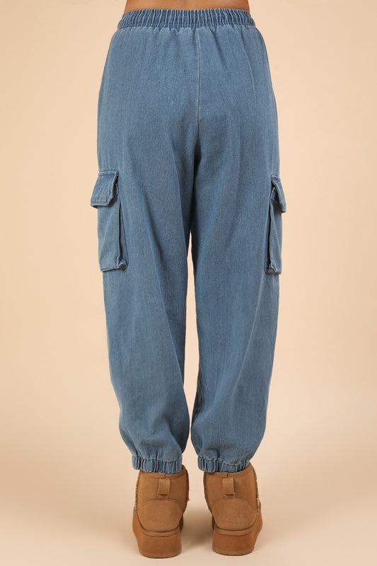 VERY J Washed Drawstring Jogger Cargo Jeans Bottoms Bottoms Clothing Ship from USA VERY J Women Trendsi https://www.cyberehub.com