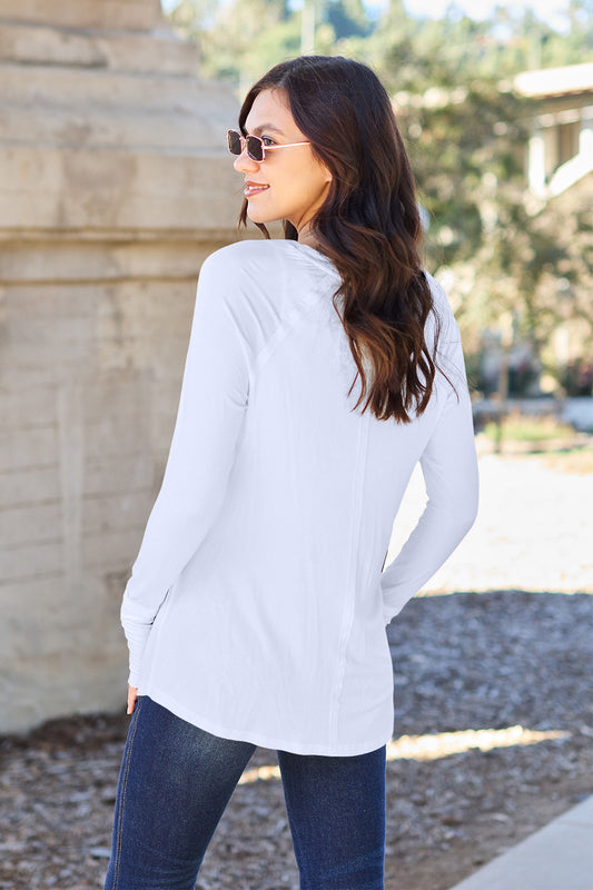 Basic Bae Full Size Round Neck Long Sleeve T-Shirt Apparel/Tops Basic Bae Ship from USA TikTok Tops Trendsi USPS Walmart Walmart Apparel Trendsi https://www.cyberehub.com