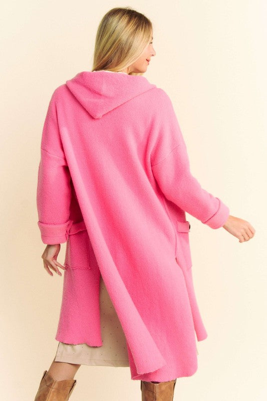 Davi & Dani Side Slit Button Up Hooded Cardigan Tops/Jackets/Sweaters Clothing Tops Davi & Dani Ship from USA TikTok Trendsi USPS Walmart Trendsi https://www.cyberehub.com