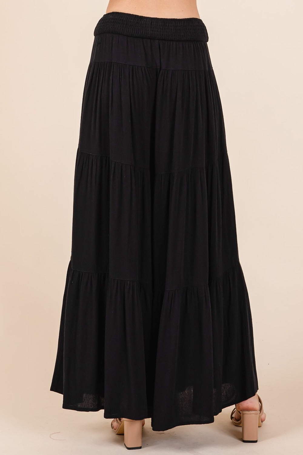 Mittoshop Tier Detail Smocked Elastic Waist Wide Leg Pants Bottoms Bottoms Clothing Mittoshop Ship from USA Women Trendsi https://www.cyberehub.com