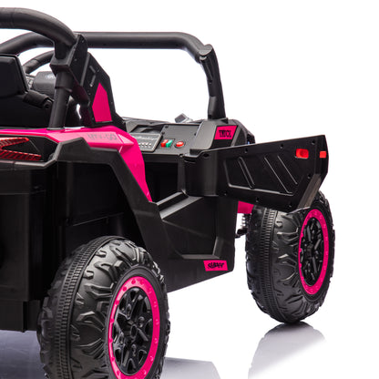 24V Two-Seater Kids Ride On UTV W/Parents Remote Control,Four-Wheel Suspension,Slow Start,Large wheel design,Anti-collision bar,Storage space,Music,USB,Bluetooth,Volume control,LED lights for Kids 3+. Giga Kids Toys Giga https://www.cyberehub.com