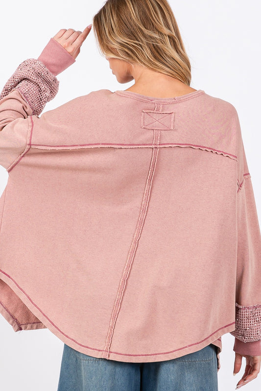 SAGE + FIG Peace Sign Mineral Wash Terry Top Tops/Jackets/Sweaters Clothing Tops SAGE+FIG Ship from USA TikTok Trendsi USPS Walmart Trendsi https://www.cyberehub.com