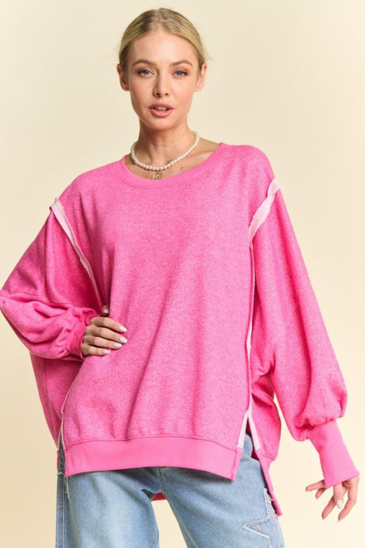 Davi & Dani Side Slit High-Low Lantern Sleeve Knit Top Tops/Jackets/Sweaters Clothing Tops Davi & Dani Ship from USA TikTok Trendsi USPS Walmart Trendsi https://www.cyberehub.com