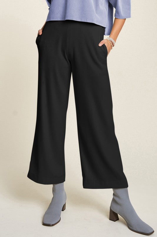 Davi & Dani Wide Leg Mid-Rise Pants Black Apparel Apparel Davi & Dani Ship from USA TikTok Trendsi Trendsi https://www.cyberehub.com