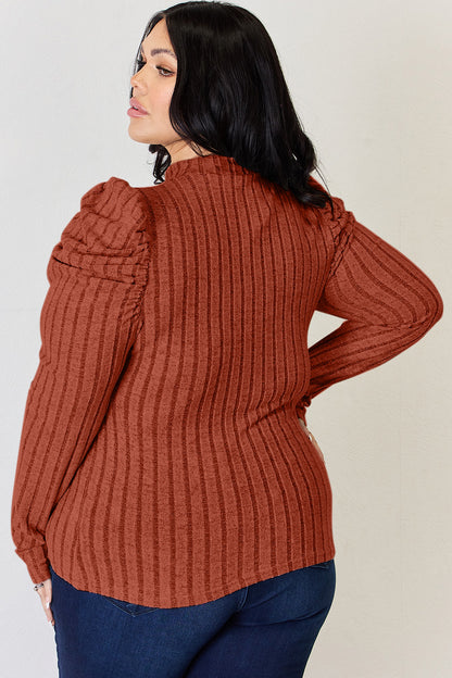 Basic Bae Full Size Ribbed Mock Neck Puff Sleeve T-Shirt Apparel/Tops Basic Bae Ship from USA TikTok Tops Trendsi USPS Walmart Walmart Apparel Trendsi https://www.cyberehub.com