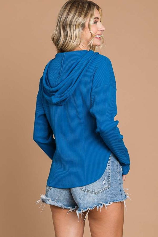 Culture Code Full Size Ribbed Zip Up Drawstring Hooded Jacket Shirt Apparel Clothing Tops Culture Code Ship from USA Shirts USA Women Trendsi https://www.cyberehub.com
