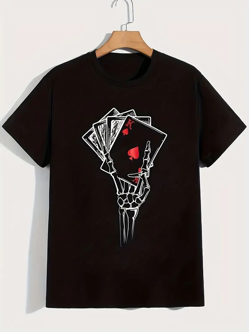 Men's Printed Short-sleeved T-shirt Black Apparel/Shirt/Graphic Shirt SNULLO https://www.cyberehub.com