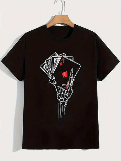 Men's Printed Short-sleeved T-shirt Black Apparel/Shirt/Graphic Shirt SNULLO https://www.cyberehub.com