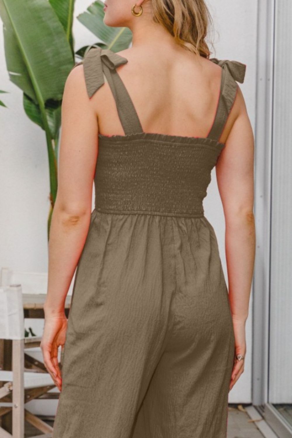 ODDI Full Size Bodice Smocked Sleeveless Jumpsuit Apparel/Tops ODDI Ship from USA TikTok Tops Trendsi USPS Walmart Walmart Apparel Trendsi https://www.cyberehub.com