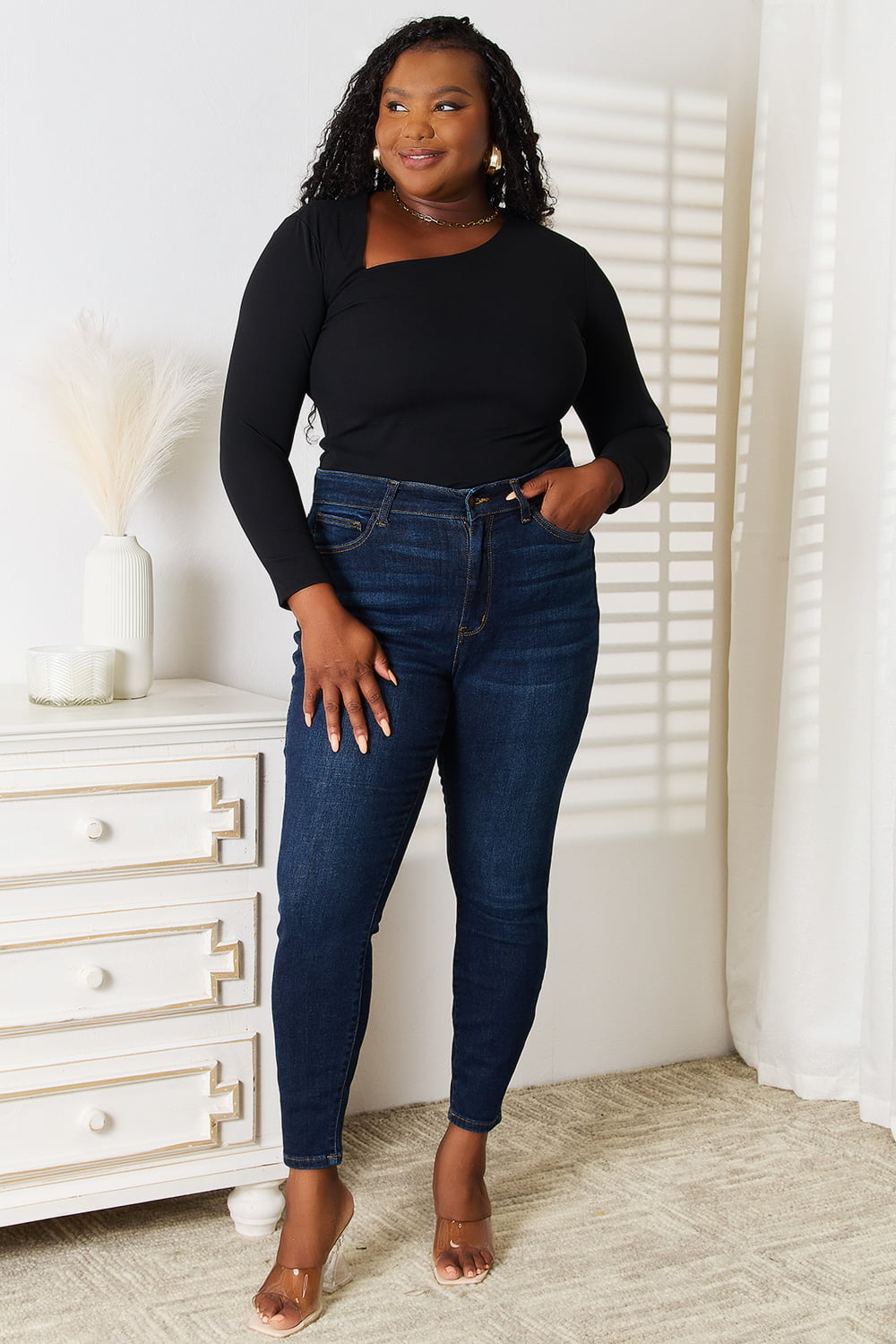 Basic Bae Asymmetrical Neck Long Sleeve Top Apparel/Tops Basic Bae Ship from USA TikTok Tops Trendsi USPS Walmart Walmart Apparel Trendsi https://www.cyberehub.com