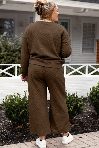 Double Take Full Size Textured Long Sleeve Top and Drawstring Pants Set Apparel/Tops Double Take Ship from USA TikTok Tops Trendsi USPS Walmart Walmart Apparel Trendsi https://www.cyberehub.com