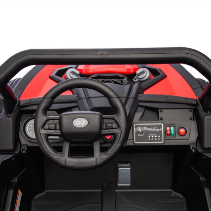 24V Two-Seater Kids Ride On UTV W/Parents Remote Control,Four-Wheel Suspension,Slow Start,Large wheel design,Anti-collision bar,Storage space,Music,USB,Bluetooth,Volume control,LED lights for Kids 3+. Giga Kids Toys Giga https://www.cyberehub.com