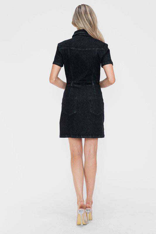 bytos Full Size Embellished Button Down Short Sleeve Denim Dress Apparel Apparel bytos Ship from USA TikTok Trendsi Trendsi https://www.cyberehub.com